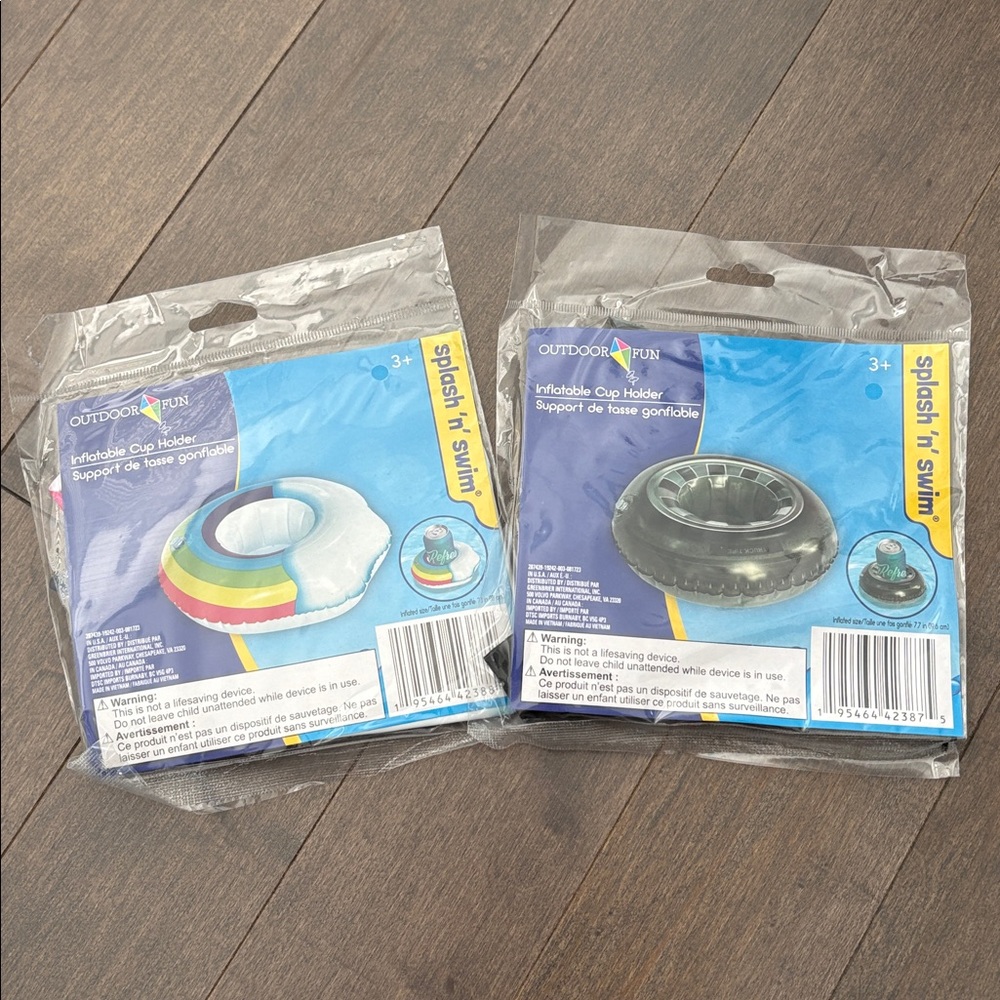 Inflatable Cup Holders, Pool Swim Drink Float, Vacation Resort Sun